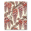 Charming Terracotta Wisteria Floral Hanging Vine Rug