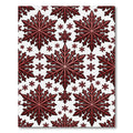 Crimson Snowflake All Over Pattern Rug