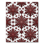 Crimson Snowflake All Over Pattern Rug