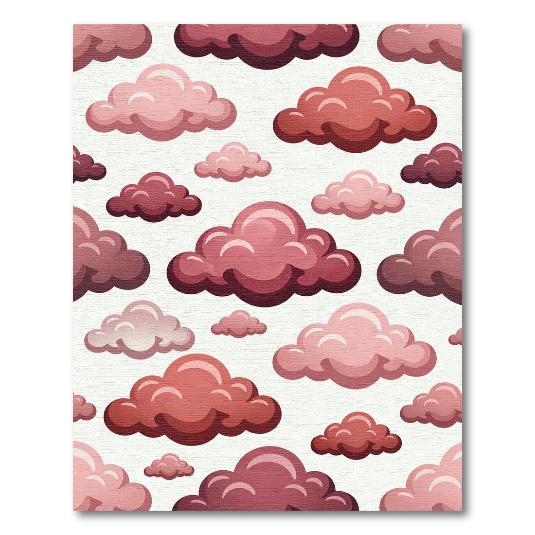 Pink Cloudscape Pattern Seamless Rug