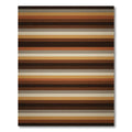 Rich Earthy Horizontal Bands Rug