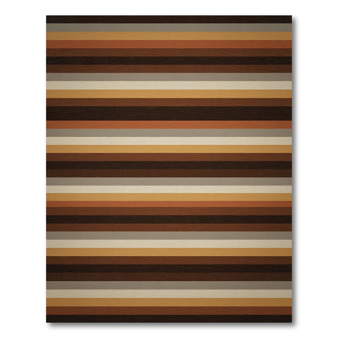 Rich Earthy Horizontal Bands Rug