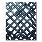 Modern Charcoal Intersecting Diagonal Grid Rug