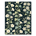 Art Nouveau Cream Floral Vine Wallpaper Rug