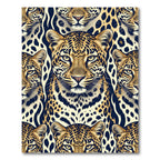 Bold Leopard Spots Wildlife Collage Rug
