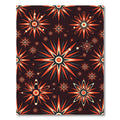 Retro Starburst Orange and Cream Rug