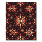 Retro Starburst Orange and Cream Rug