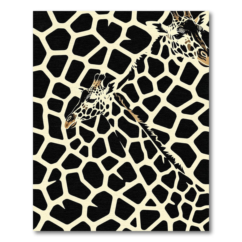 Abstract Giraffe Spot Black Cream Rug
