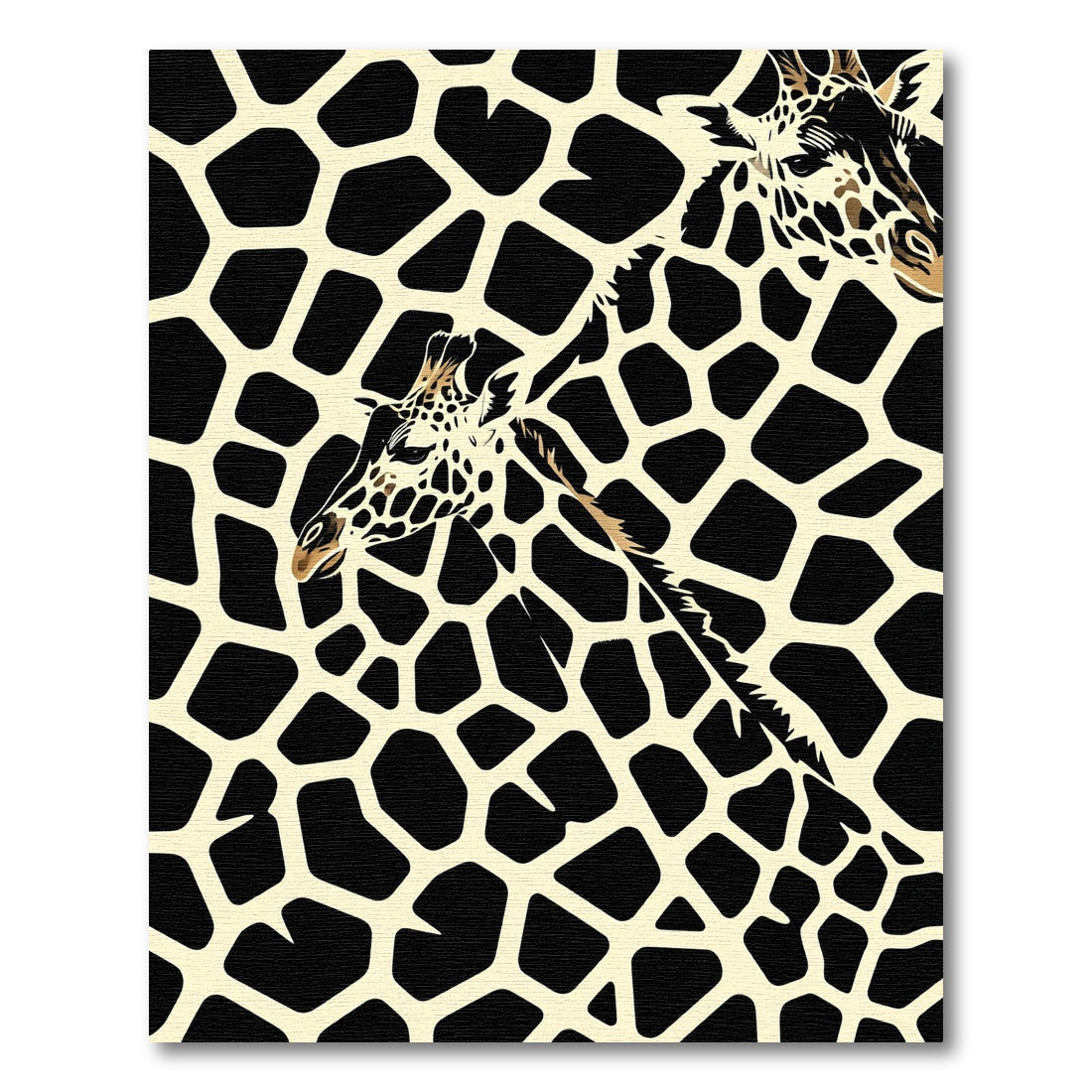 Abstract Giraffe Spot Black Cream Rug
