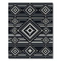 Monochromatic Geometric Diamond Striped Decor Rug
