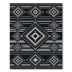 Monochromatic Geometric Diamond Striped Decor Rug