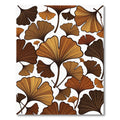 Brown Ginkgo Leaf Arrangement Rug