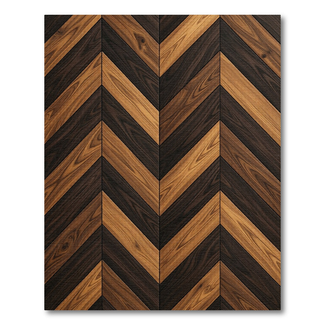 Wood Grain Chevron Natural Tones Rug