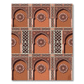 Terracotta Archway Medallion Geometric Tile Rug