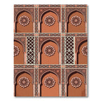 Terracotta Archway Medallion Geometric Tile Rug