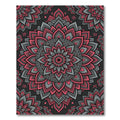 Pink and Grey Floral Mandala Symmetry Rug