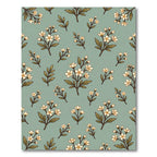 Delicate White Blossom Botanical Arrangement Rug