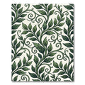 Rich Emerald Green Vine Swirl Rug