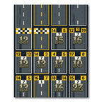 Retro Race Track Number Box Rug