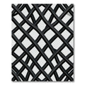Monochrome Intersecting Abstract Grid Rug