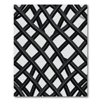 Monochrome Intersecting Abstract Grid Rug