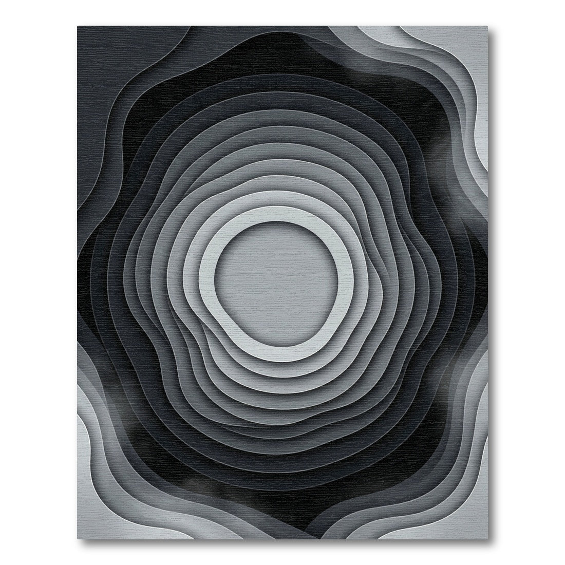 Monochromatic Gradient Layered Rings Rug