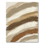 Abstract Earthy Tone Wavy Brushstroke Rug