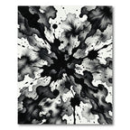 Black Ink Splatter Explosion Rug