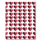 Bicolor Burgundy and Rose Heart Grid Rug