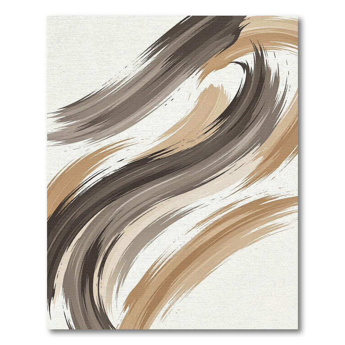Abstract Earthy Tone Swirl Rug