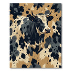 Black White Cow Hide Contemporary Rug