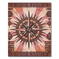 Earthy Sunset Compass Geometric Art Rug