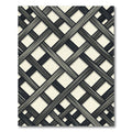 Dark Gray Woven Lattice Rug