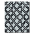 Gray Interwoven Lattice Rug