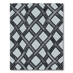 Gray Interwoven Lattice Rug