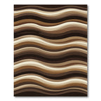 Earthy Tones Layered Wave Rug