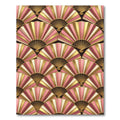 Golden Pink Art Deco Fan Scaled Rug