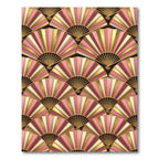 Golden Pink Art Deco Fan Scaled Rug