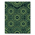 Neon Green Geometric Hexagon Art Rug