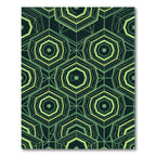 Neon Green Geometric Hexagon Art Rug