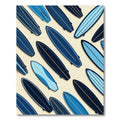 Abstract Blue Surfboard Composition Area Rug