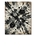Dynamic Black Splatter Grunge Burst Rug