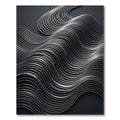 Monochrome Wave Lines Metal Sculpt Rug