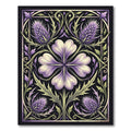 Art Nouveau Thistle and Petal Illustration Rug