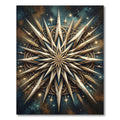 Celestial Golden Star Wheat Medallion Rug