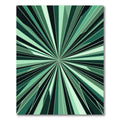 Radiant Green Sunburst Geometric Rug