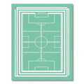 Minimalist Mint Green Sports Pitch Line Grid Rug