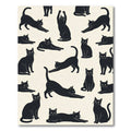 Minimalist Black Cat Silhouette Illustration Rug