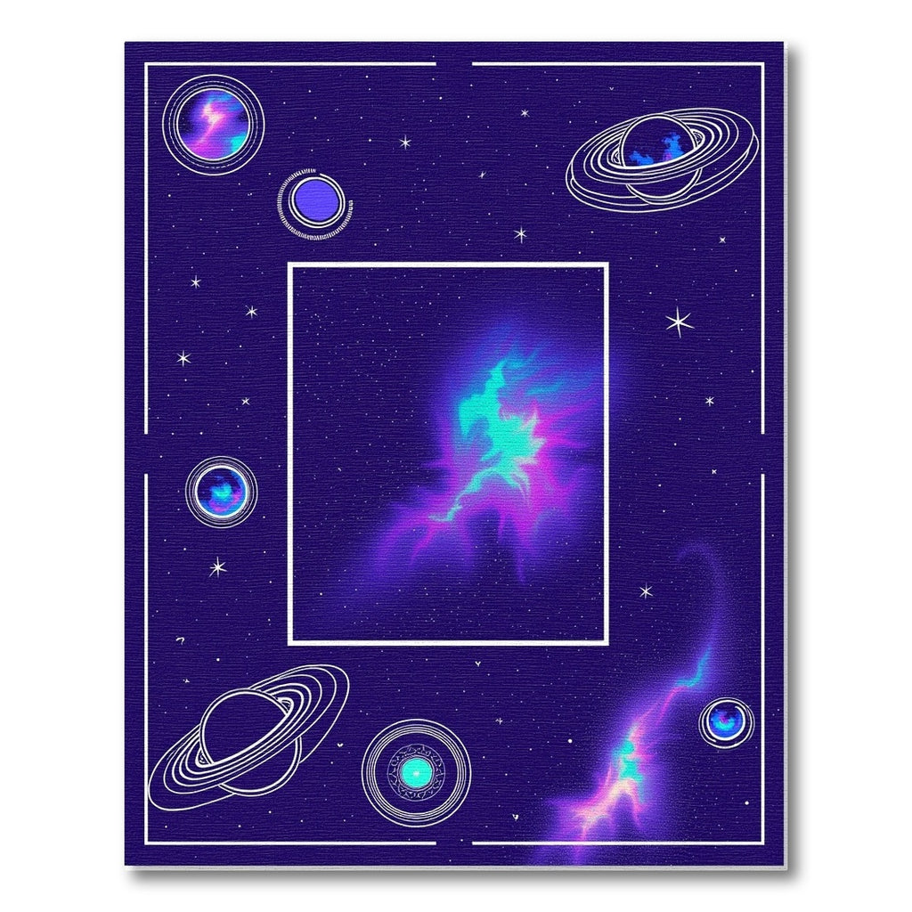 Cosmic Nebula And Saturn Rug