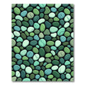 Cool Tones Polished Pebble Composition Rug